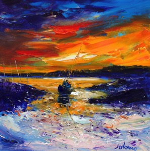 Low Tide at Sunset Isle of Gigha 16x16